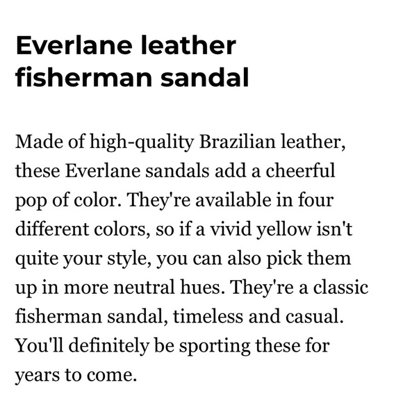 Everlane Yellow Leather Day Fisherman Sandals Size 7 - Picture 10 of 16